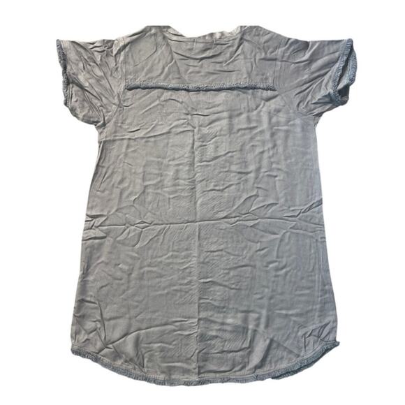 Judith March Boho Embroidered Frayed Hem Soft‎ Tunic Dress Size Small - Picture 4 of 10